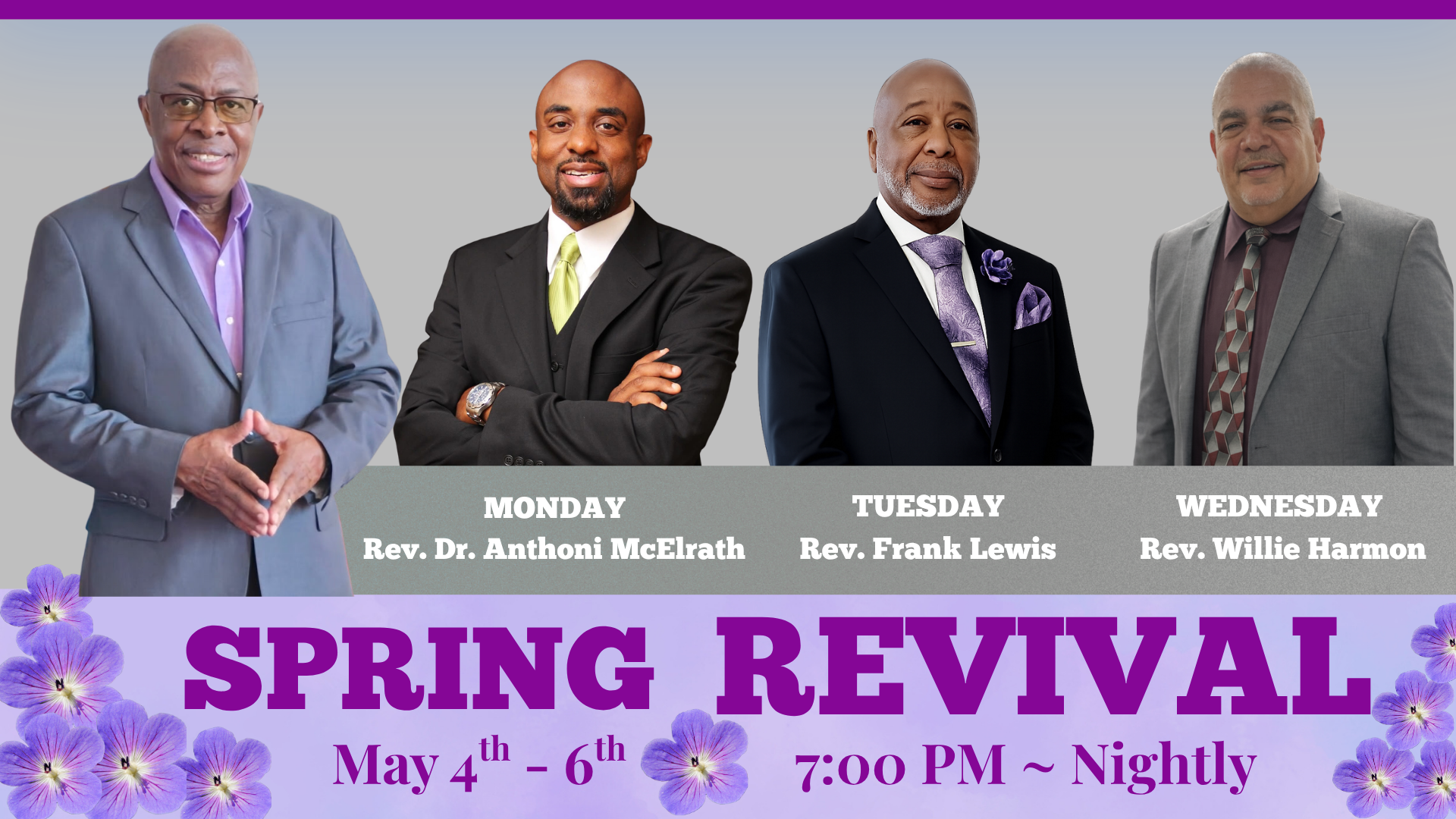 Spring Revival Sign Spring Revival at GWBBC - Gospel Water Branch Baptist Church